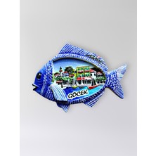 Mundy Göcek Polyester Kabartmalı Magnet 8,5 x 6 cm Dekoratif Hediyelik Buzdolabı Süsü (KOD:1782)