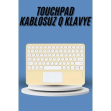Touchpad Tüm Cihazlara Uyumlu Bluetooth Klavye Touchpad Slim Kablosuz Wifi Q Klavye