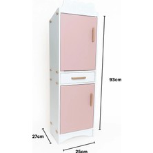 St. Morritz Ahşap Oyuncak Buzdolabı | Eğitici Rol Oyunu Dolabı | 93X25X27 cm