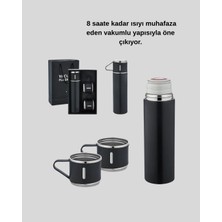 Zenviaa Paslanmaz Çelik 500 ml Termos Seti – 8 Saat Isı Koruma, Vakumlu, Sızdırmaz ve Taşına
