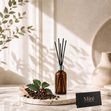 MumvemuM Premium Seri Kahve Kokulu Çubuklu Oda Kokusu - Amber Şişe 50 ml