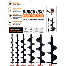 İYİSİYOK Toprak Burgu Makinesi Ucu 20 Cm, 15 Cm, 8 cm Yüksek Kaliteli Çelik Performans Ürünü Başlıklar
