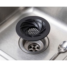 Nokta Labs 2'li Sarmal Tasarım Lavabo Süzgeci ve Dökülme Önleyici - Round Swirl Sink Drain With Catcher