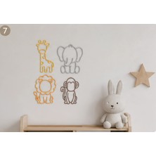 Piyonart Safari Çocuk Odası Duvar Kapı Süsü Seti