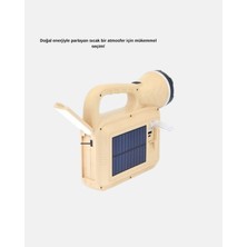 Alev Efektli Solar Lamba Cob Işıklı Taşınabilir Bahçe Kamp Aydınlatma Midastech