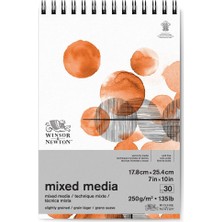 Winsor & Newton : Spiralli Çok Amaçlı Resim Bloknotu : 250 gr : 30 Sayfa