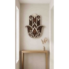 Lazerus Cnc Markalama Lazerus Cnc Dekoratif Fatma Ana Eli Duvar Tablosu – Katmanlı Ahşap Mandala Tasarım – 35X25 cm