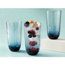 St. Morritz Vivid Cam 3'lü Meşrubat Bardağı 345 ml Lacivert