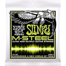 Ernie Ball P02921 M-Steel Regular Slinky 0.10 - 0.46 Elektro Gitar Teli