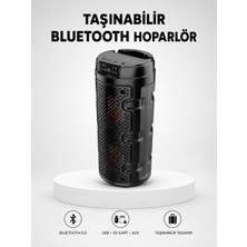 Arenes Bluetooth 5.0 Kablosuz Hoparlör Çift Sürücülü Yüksek Ses Kalitesi Kompakt Tasarım - Lisinya
