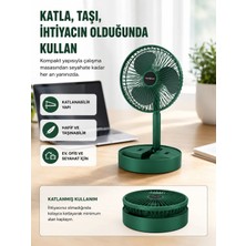 Marsilyan Şarjlı Mini Fan Katlanabilir 3 Hız Ayarlı Taşınabilir Tasarımlı