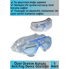 St. Morritz Özel Tasarım Su Geçirmez Buğu Yapmaz Uv Korumalı Ayarlanabilir Kayışlı Antifog Kutulu Deniz Gözlüğü