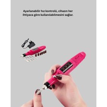 Timion Mey Ithalat® Profesyonel Tırnak Matkap Makinesi – USB Şarjlı, Ayarlanabilir Hız, Dü�