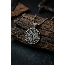 Begondio Vegvisir Pusula El İşçiliği Paslanmaz Çelik Zincir Erkek Kolye