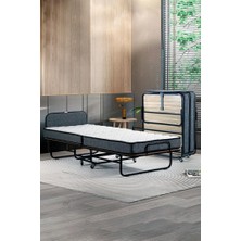 Niron Otel Katlanır Yatak - 90x200 cm Tek Kişilik Yaylı Yatak ve Karyola