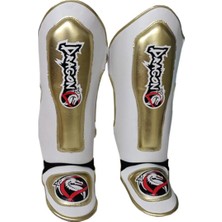 St. Morritz 40725-P Muay Thai Kick Boks Kaval Ayak Koruyucu Beyaz Gold