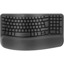 Ronanna Logıtech Wave Keys Kablosuz Ergonomik Klavye Gri 920-012311