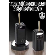 Powerbank 60.000 Mah 4 Portlu Uzun Şarj Süreli Dijital Göstergeli