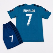 Candy Cup Cristiano Ronaldo Turkuaz Röveşata Çocuk Forması 2'li Set