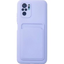 Sh Newface Xiaomi Redmi Note 10S Kılıf Kelvin Kartvizitli Silikon - Lila Sh Najmaddin