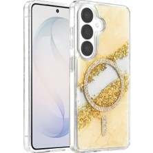 Sh Onegif Samsung Galaxy S26 Lotus Simli Magsafe Kapak - Gümüş Sh Najmaddin