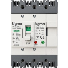 Sigma Ayarlı Tip Ag Devre Kesici B160 63A 4p 25KA