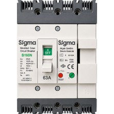 Sigma Termik Ayarlı Ag Devre Kesici B160 63A 3p 25KA