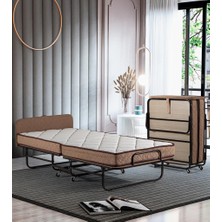 Niron Yatak Supreme Tek Kişilik Lüks Katlanır Yatak ve Karyola 90x200 cm Sünger Katmanları ile Konforlu Kullanım