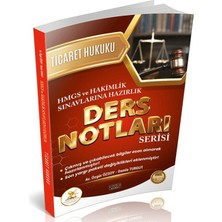 Savaş Yayınevi Hukal Hmgs - Hakimlik Ticaret Hukuku Ders Notları