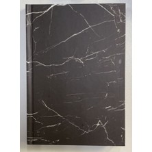 Defterci Siyah Mermer Defter - Mermer Serisi