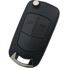 Autohan Keys Opel Astra H Için 2 Butonlu Anahtar Kumanda Kabı, Siyah Plastik