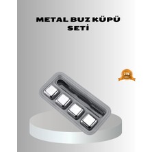 TeknoKapsül Paslanmaz Metal Buz Küpleri Seti Klipsli Sulandırmadan Soğutma Özellikli