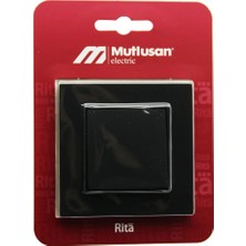 Mercora Tech Mutlusan RITA-2220 401 0284BBLISTERLI - Kartlı Siyah - Tekli Anahtar Vidalı - Çerçeveli BX40