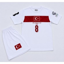 Candy Cup Türkiye 2026/2027 Yeni Sezon Ardagüler 8 Numara Çocuk Futbol Forması 2li Set Beyaz H