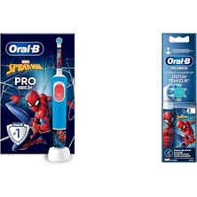 Çocuk Şarjlı/elektrikli Diş Fırçası Spiderman D103 + Oral-B Çocuk Için Spiderman Şarjlı