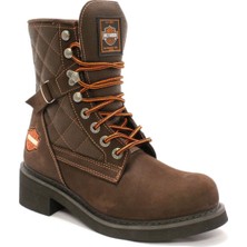 Harley Davidson New Worker Dark Brown Crazy Deri Kadın Bot