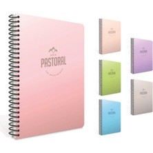 Pastoral A4 96 Yaprak Spiralli Defter Seti, 4 Kareli 4 Çizgili, Plastik Kapak, 8 Adet, Karışık R