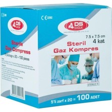 Steril Gaz Kompres 7.5 x 7.5 cm 100'LÜ Paket