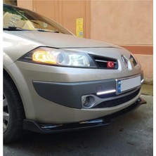 Renault Megane Ile Uyumlu 2 Ön Lip 3 Parça Parlak Siyah Voltex