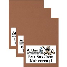 Artlantis Kahverengi Eva 50X70 cm 3 Adet Eva Süngeri Okul Kreş Anasınıfı Elişi Etkinlikleri