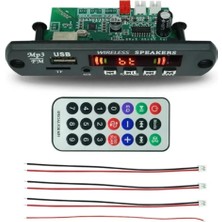 USB Bluetooth Fm 12V (2 Hoparlör Bağlanabilen) Mp3 Dekoder