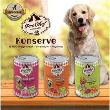 12 Adet Kuzu Etli Kıyılmış Premium Yüksek Enerji Köpek Maması 415 gr 12LI Pro Chef Konserve Y