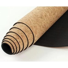 Tpe Üzeri Mantar Kaplama Yoga Pilates Fitness Matı 61 * 183 cm Kalınlık 5 mm