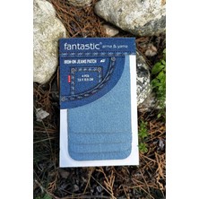 4'lü Paket Ütü ile Yapışan Kot Arma Patch Kot Yaması, Onarım Denim, Jeans (Buz Mavi)