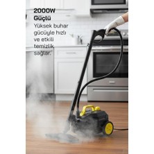 2000W 5 Bar Yüksek Basınçlı, 15 Başlıklı, 2 Lt, 110°C Profesyonel Buharlı Temizleyici Ssc-6