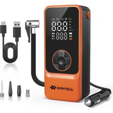 Enshall 6000MAH Şarjlı Mini LED Işıklı Araç Çakmaklık Kablolu Bisiklet, Top, Araç Lastik Ş