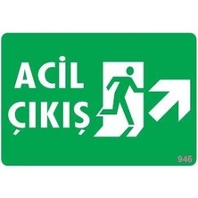 TeknoKapsül Acil Çıkış Uyarı Levhası 17,5X25 Kod: 946