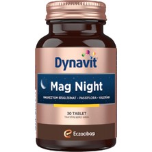 Mag Night 30 Tablet – Akşam/gece Magnezyumu - Magnezyum Bisglisinat, Passiflora, Valerian, B6 Vit