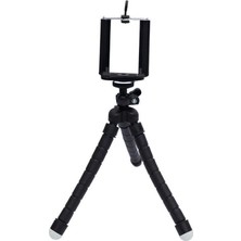 Ma Esnek Ahtapod Tripod Telefon Tutucu Siyah