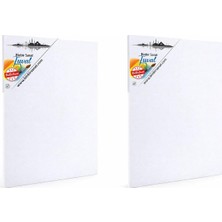 %100 Pamuk Öğrenci Işi Kampanyalı Arka Zımbalı Tuval 35X50 cm Resim Tuvali -2 Adet - Boş Tuva